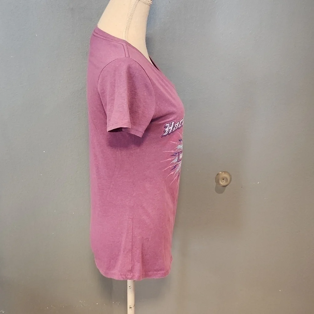 Harley Davidson Columbus, Nebraska motorcycle Babydoll short sleeve top